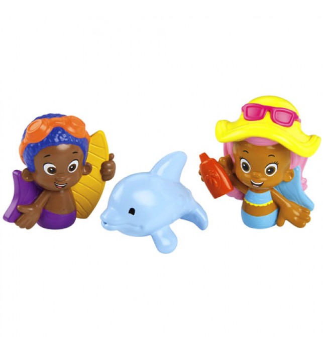 Fisher Price Bubble Guppies Molly, Goby and Buddy Bath Squirters