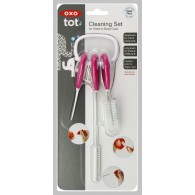OXO Tot Straw & Sippy Cup Top Cleaning Set in Pink